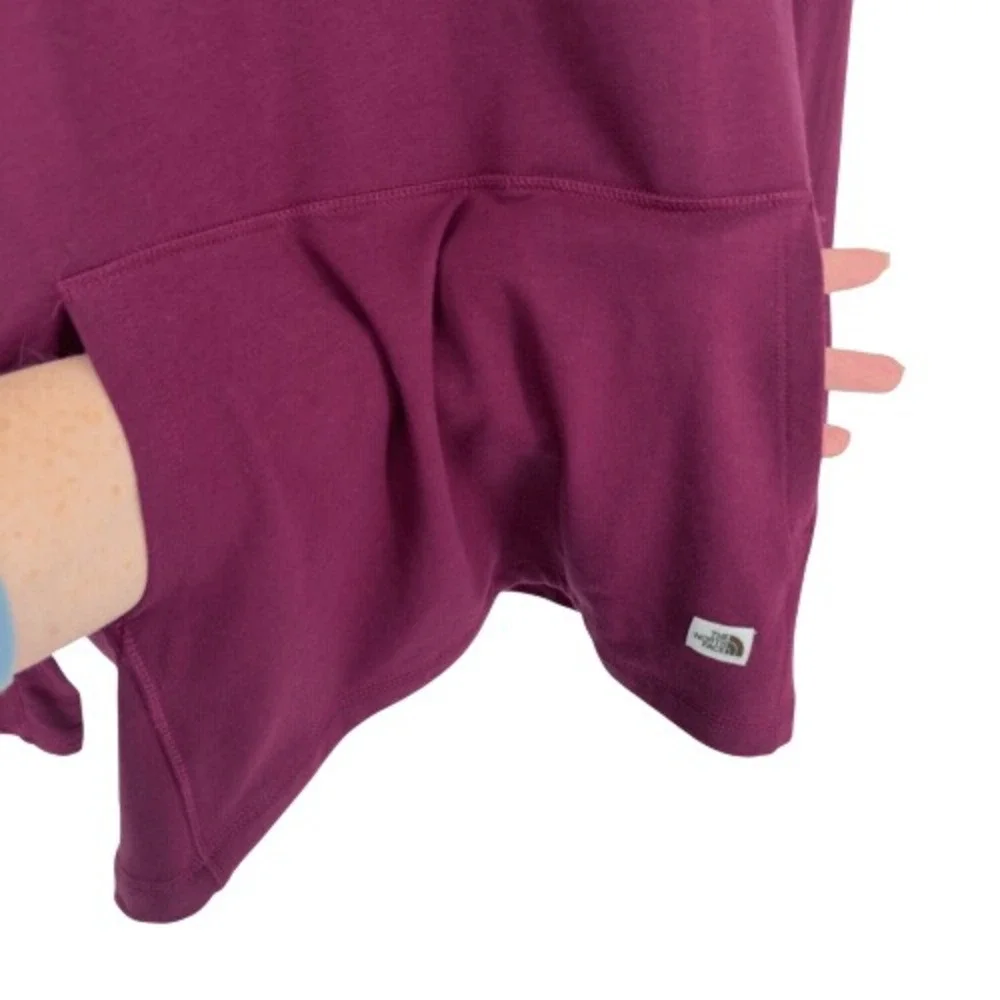 The‎ North Face Terry Hoodie Port Red Pullover Sweatshirt Men's Large